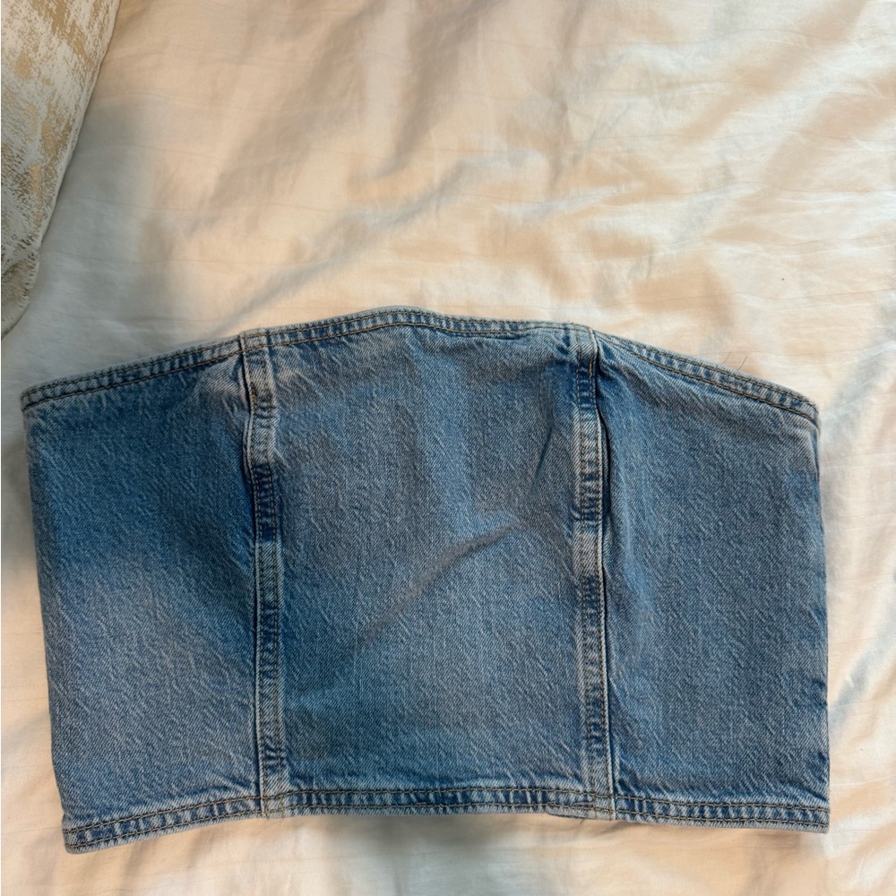 Zara Blue Denim Top